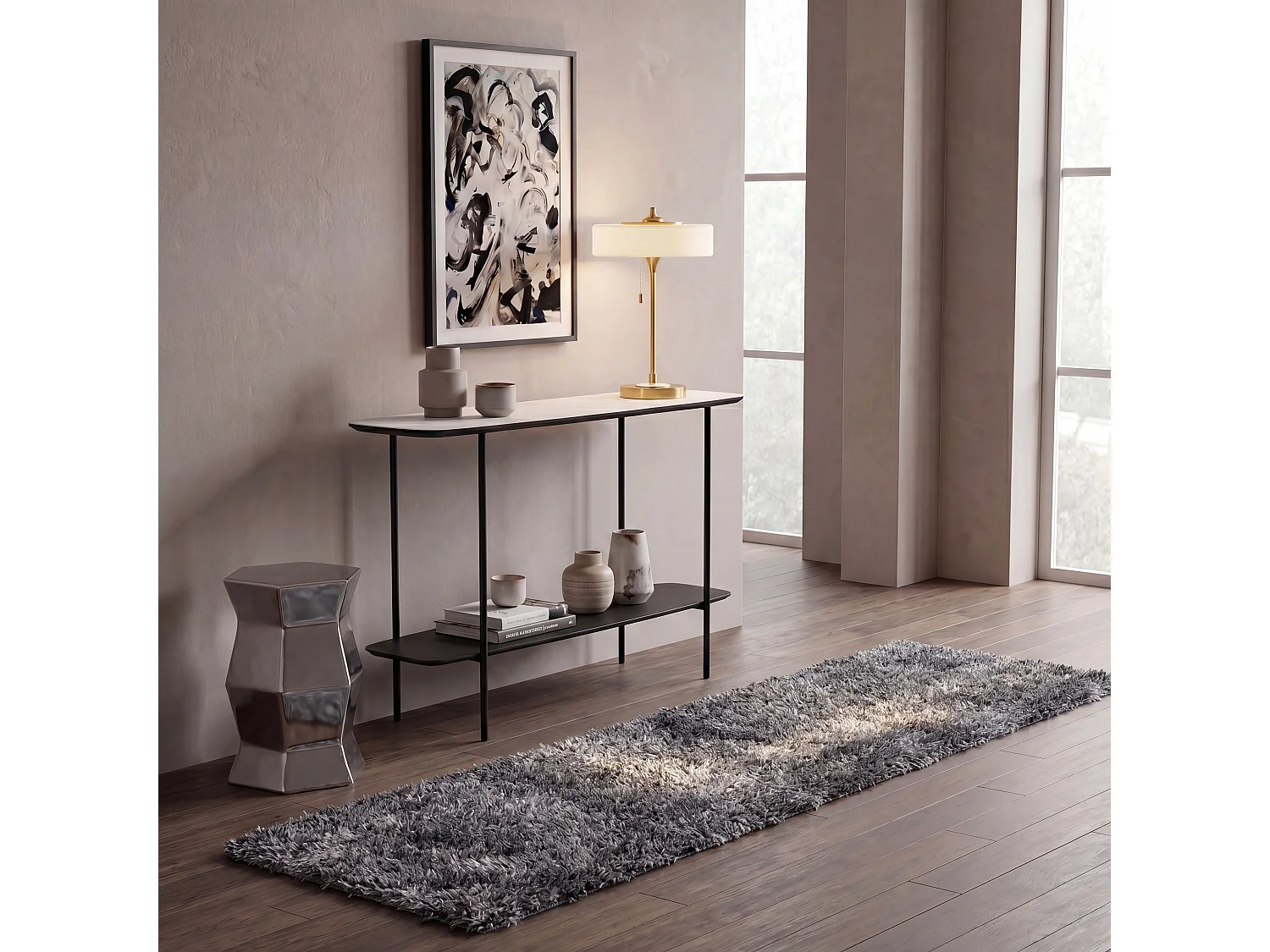 Tapis Gris 69 X 244 cm - Mara
