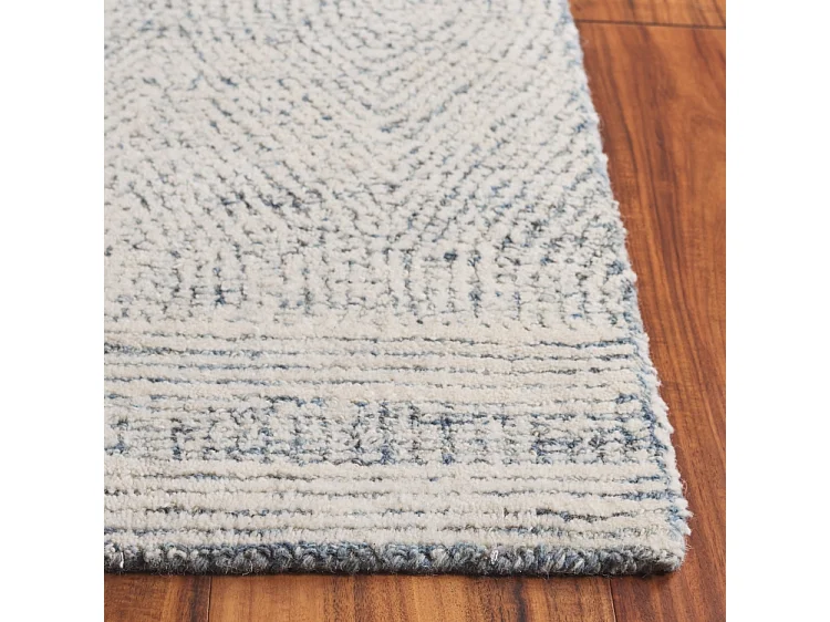 Tapis Ivoire/Bleu 122 X 122 cm - Alaska