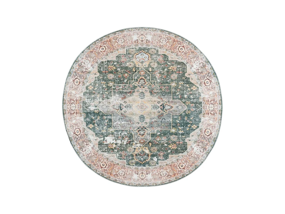 Tapis Vert/Marron 183 X 183 cm - Anouk