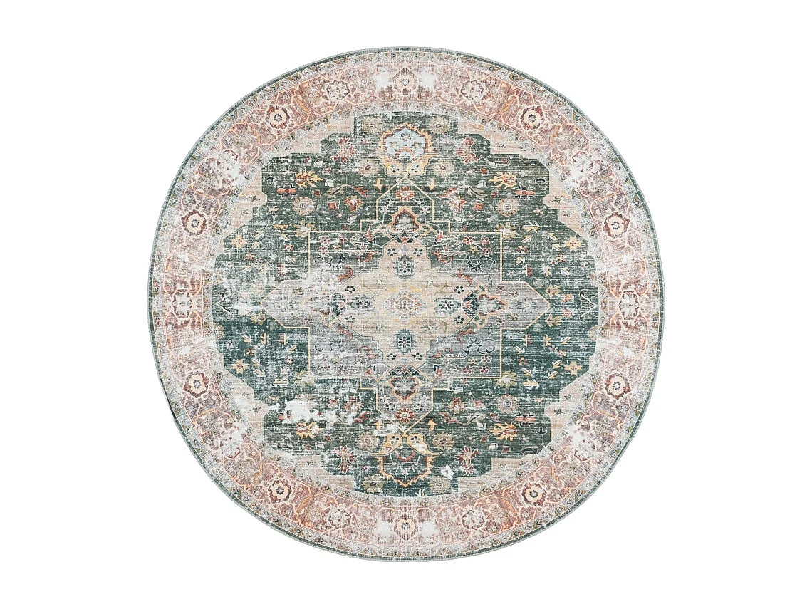 Tapis Vert/Marron 183 X 183 cm - Anouk