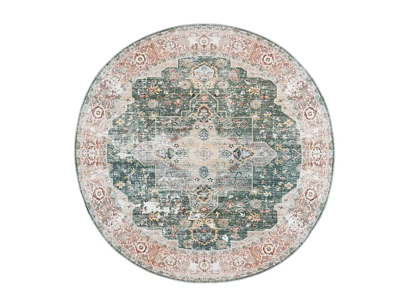 Tapis Vert/Marron 183 X 183 cm - Anouk