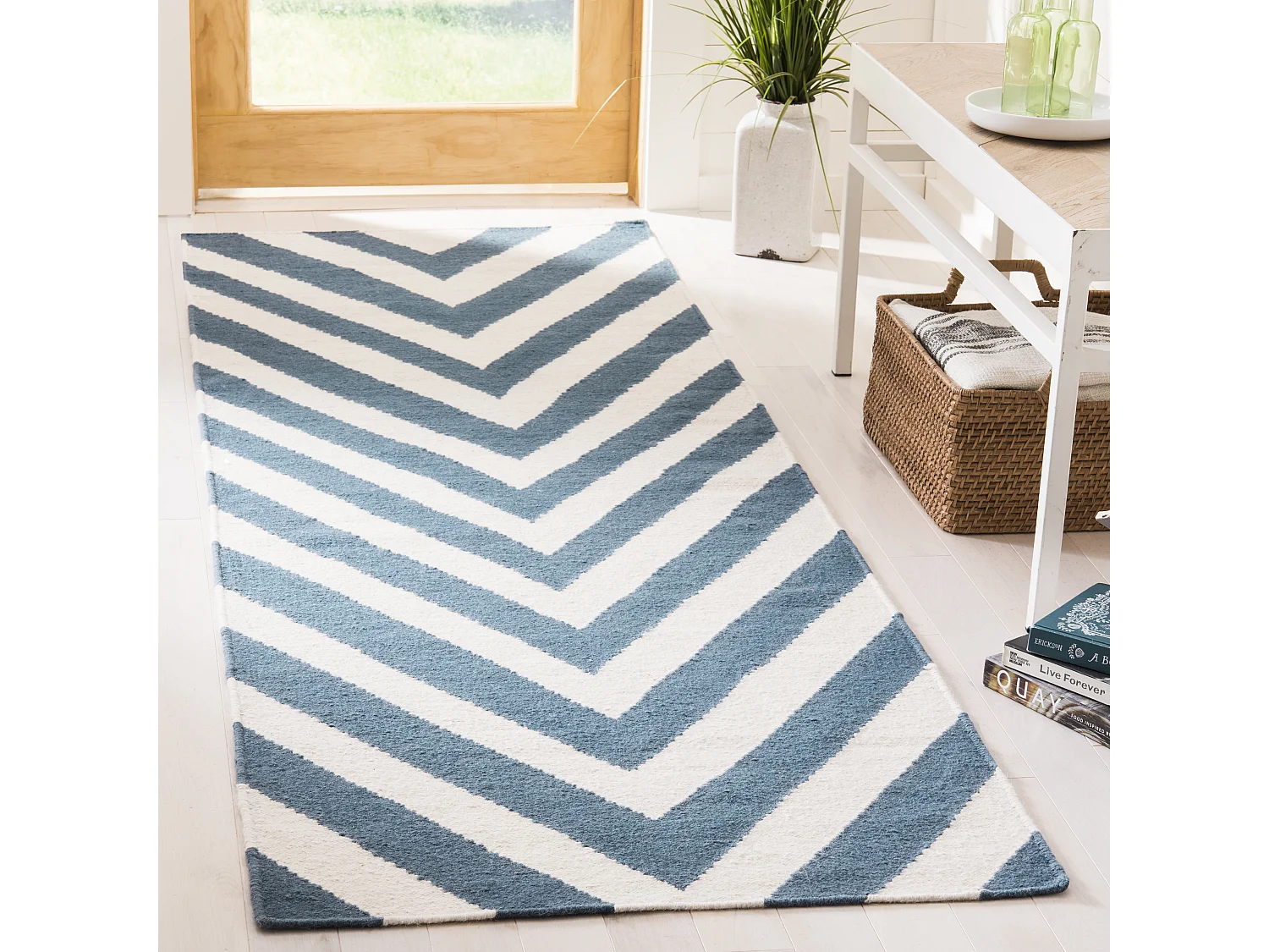 Tapis Bleu/Neutre 76 X 244 cm - Serena