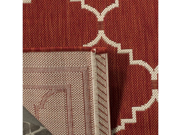 Tapis Rouge/Neutre 79 X 152 cm - Oriah