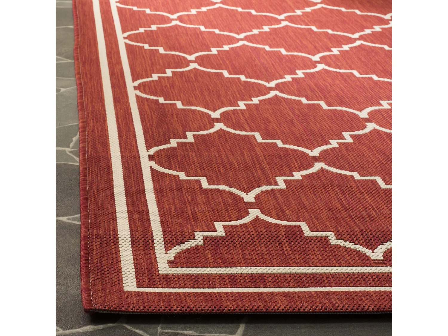 Tapis Rouge/Neutre 79 X 152 cm - Oriah
