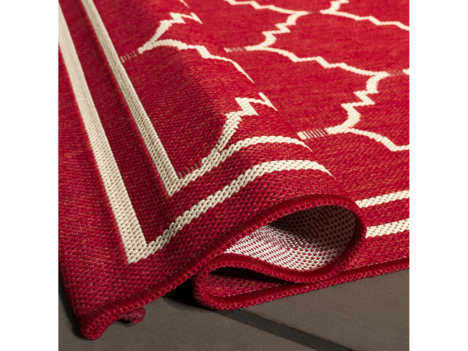 Tapis Rouge/Neutre 79 X 152 cm - Oriah