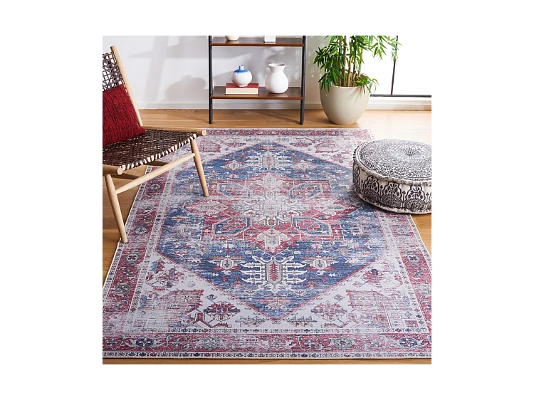 Tapis Bleu Marine/Rouge 244 X 305 cm - Arianne