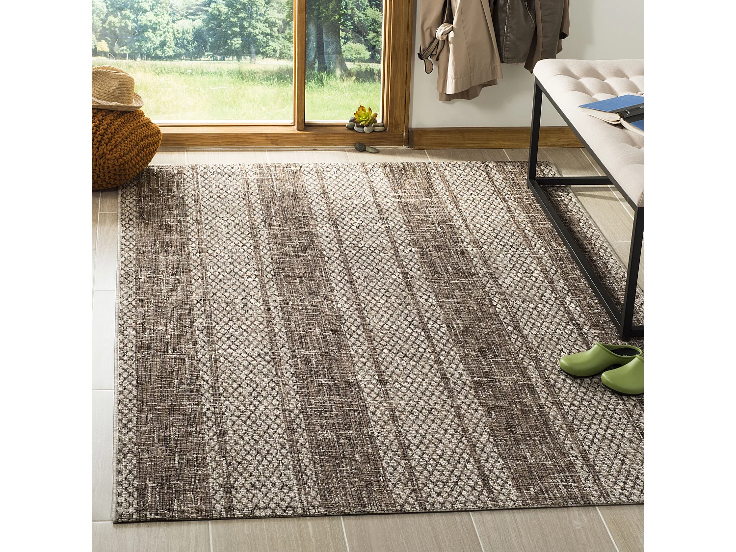 Tapis Neutre/Marron 79 X 152 cm - Rafal