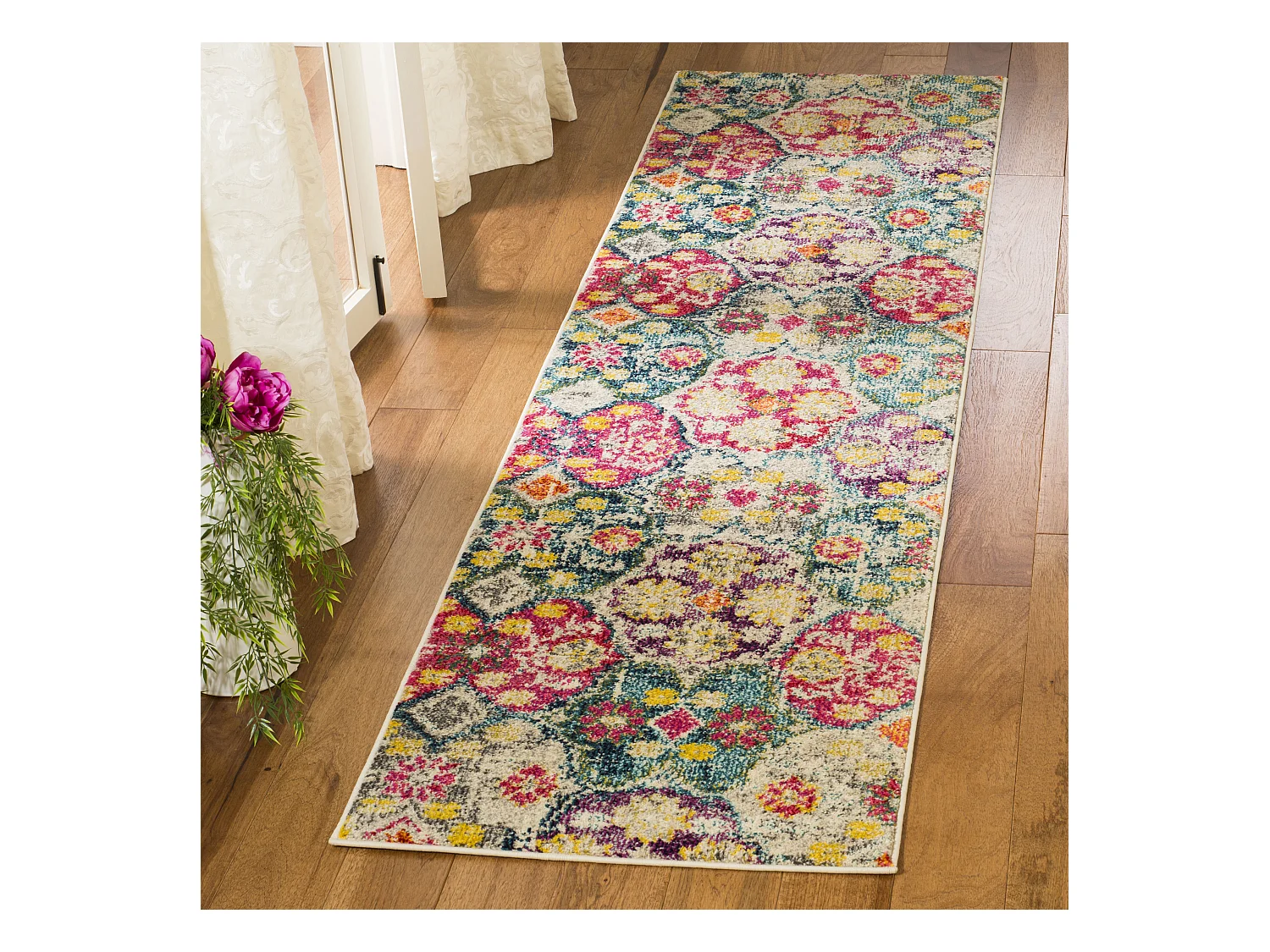 Tapis Gris/Rose 66 X 244 cm - Mandore Area