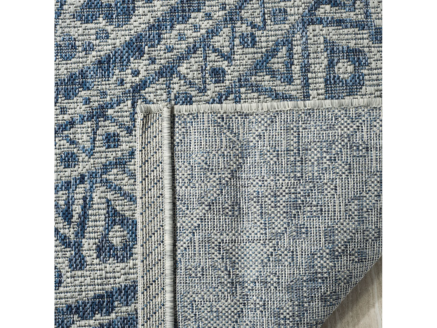 Tapis Gris/Bleu 122 X 170 cm - Kalene