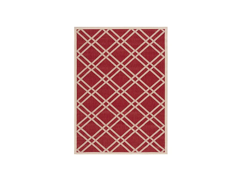 Tapis Rouge/Neutre 122 X 170 cm - Thalia