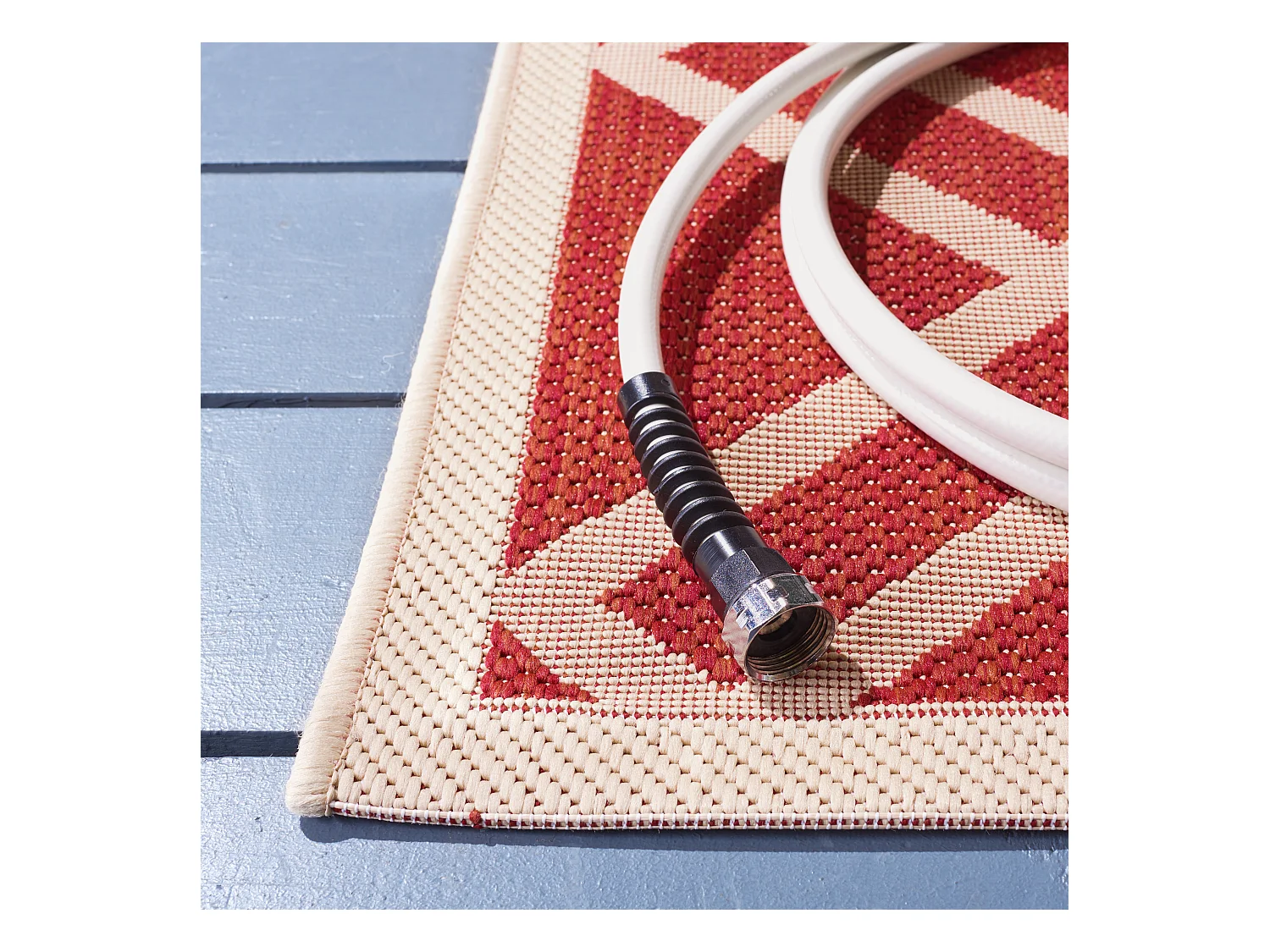 Tapis Rouge/Neutre 122 X 170 cm - Thalia