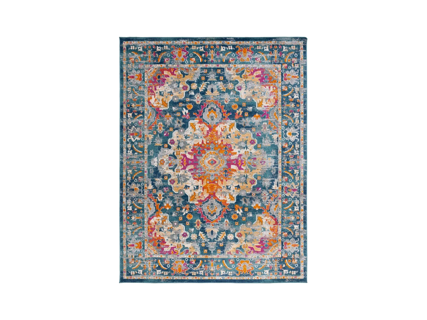 Tapis Sarcelle/Fuschia 235 x 305 cm - Shannon