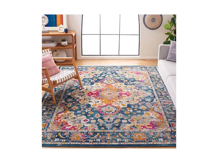 Tapis Sarcelle/Fuschia 235 x 305 cm - Shannon