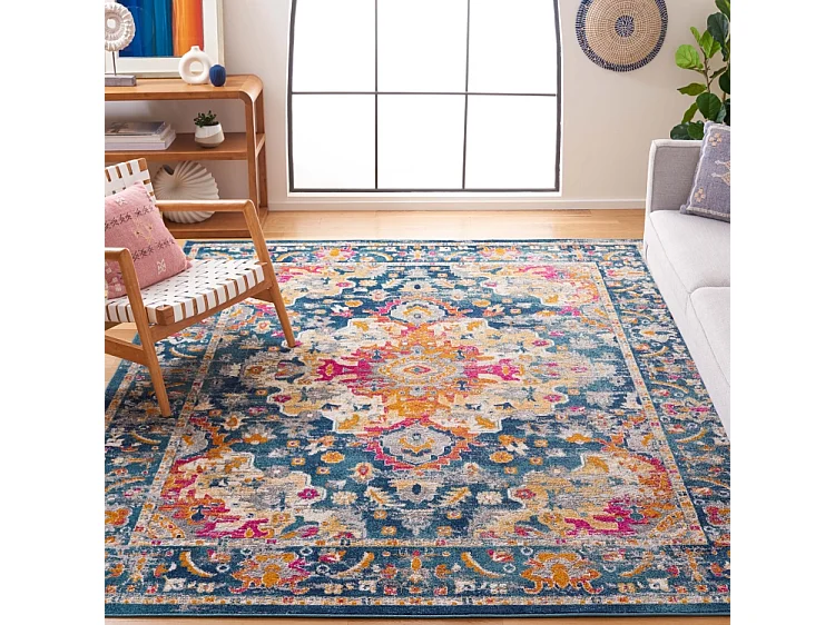 Tapis Sarcelle/Fuschia 235 x 305 cm - Shannon