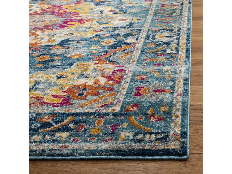 Tapis Sarcelle/Fuschia 235 x 305 cm - Shannon