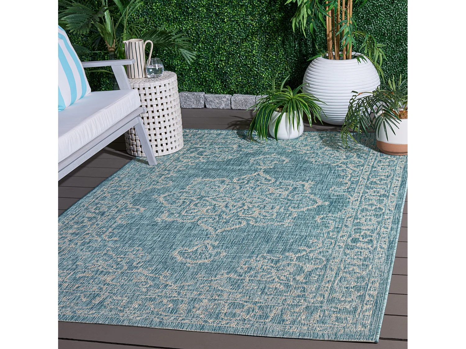 Tapis Bleu/Gris 201 X 290 cm - Mirabelle