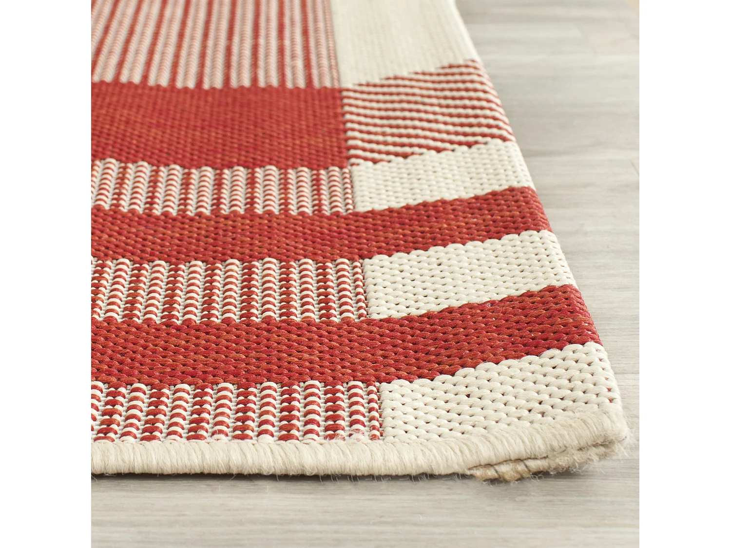 Tapis Rouge/Neutre 201 X 290 cm - Mendez