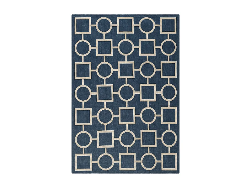 Tapis Bleu Marine/Neutre 160 X 231 cm - Capri