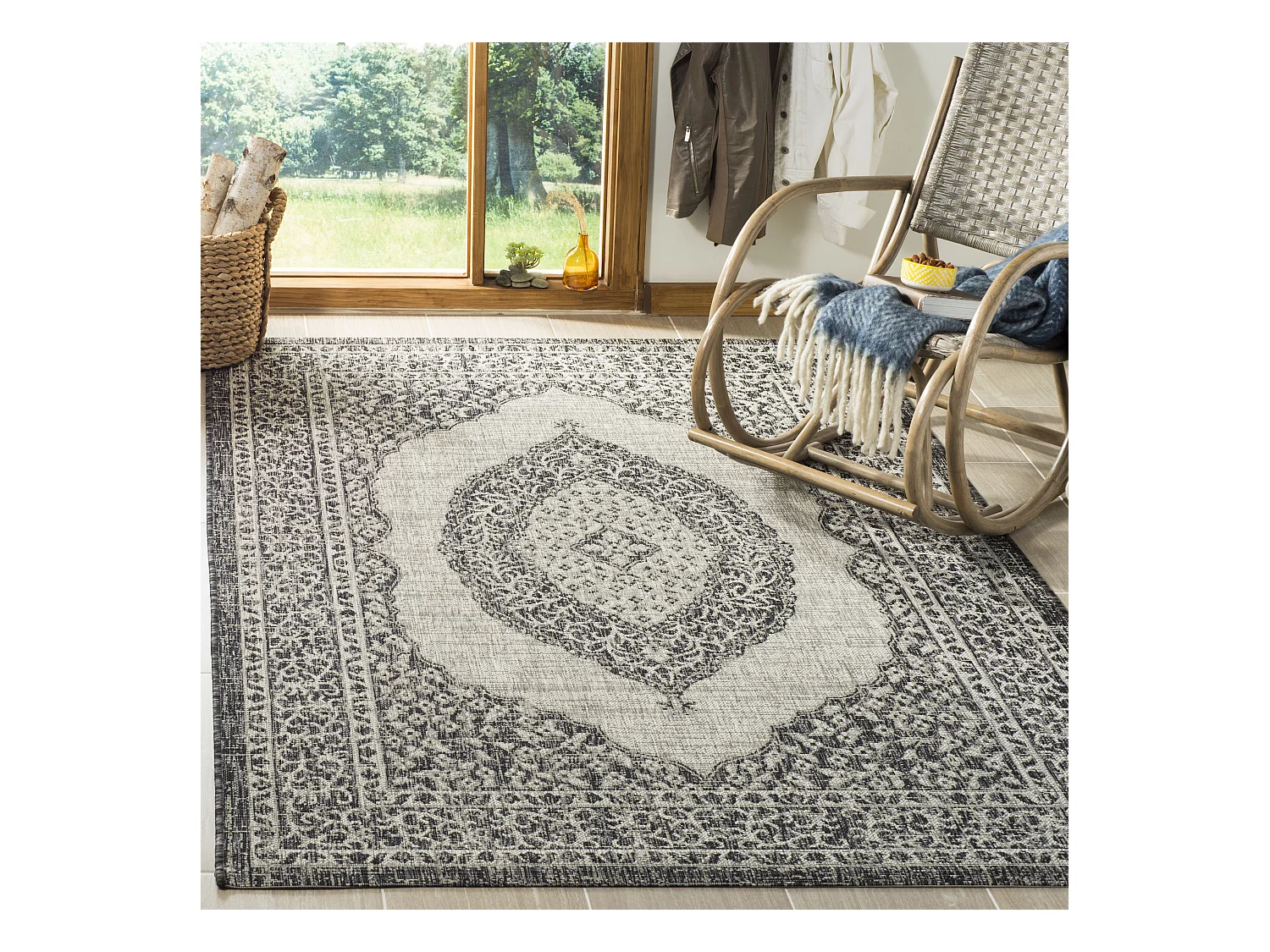 Tapis Gris/Noir 122 X 170 cm - Amira
