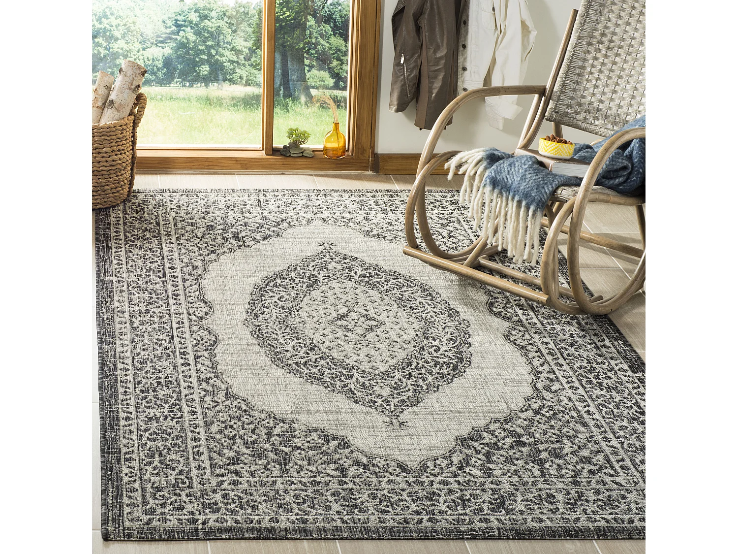 Tapis Gris/Noir 122 X 170 cm - Amira