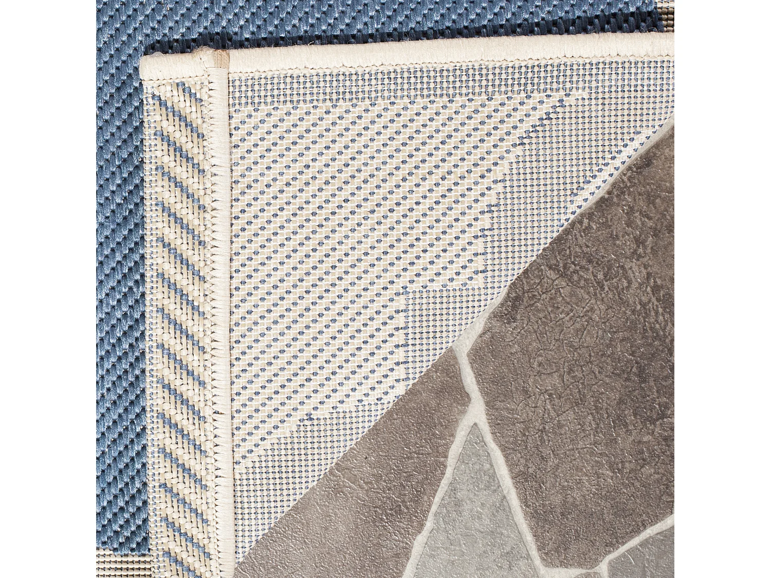 Tapis Bleu/Neutre 122 X 170 cm - Jojo