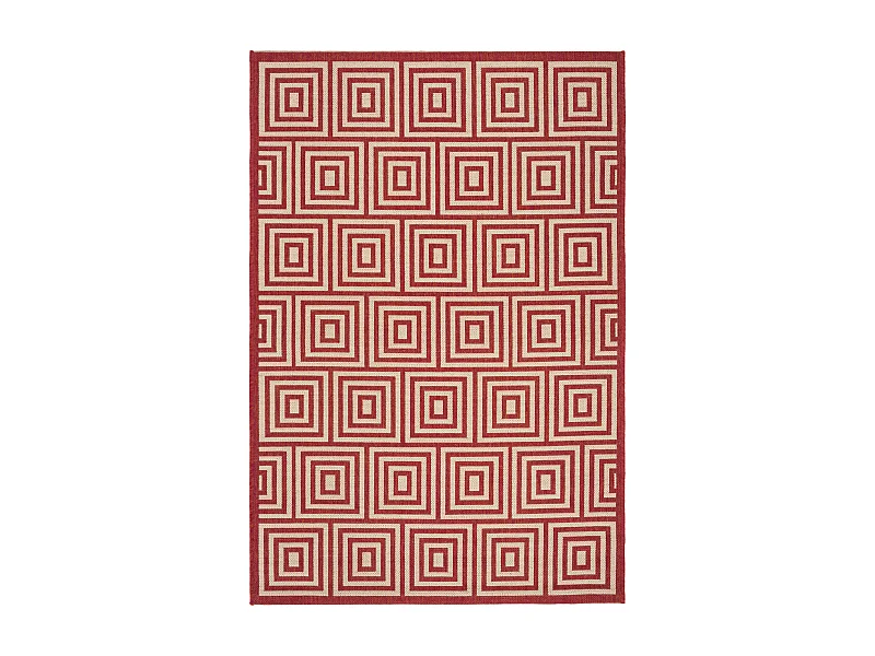 Tapis Rouge/Neutre 79 X 152 cm - Levanzo