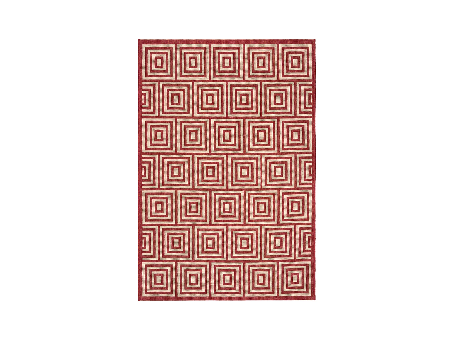 Tapis Rouge/Neutre 79 X 152 cm - Levanzo