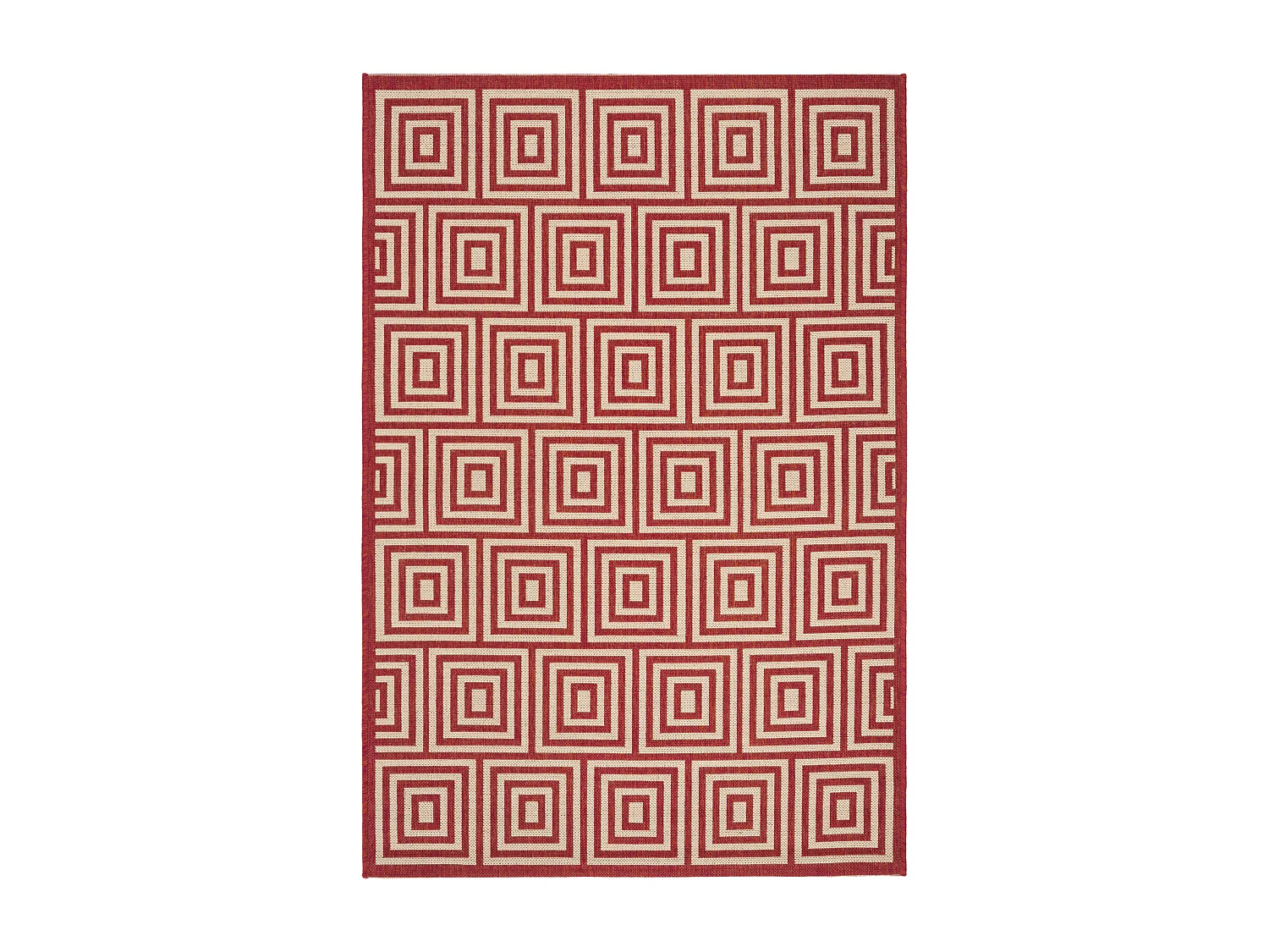 Tapis Rouge/Neutre 79 X 152 cm - Levanzo