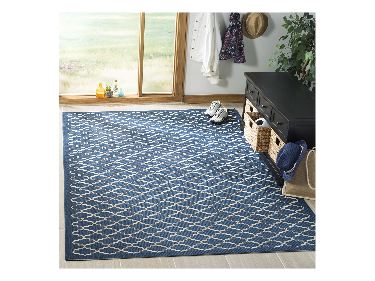 Tapis Bleu Marine/Neutre 201 X 290 cm - Zinnia