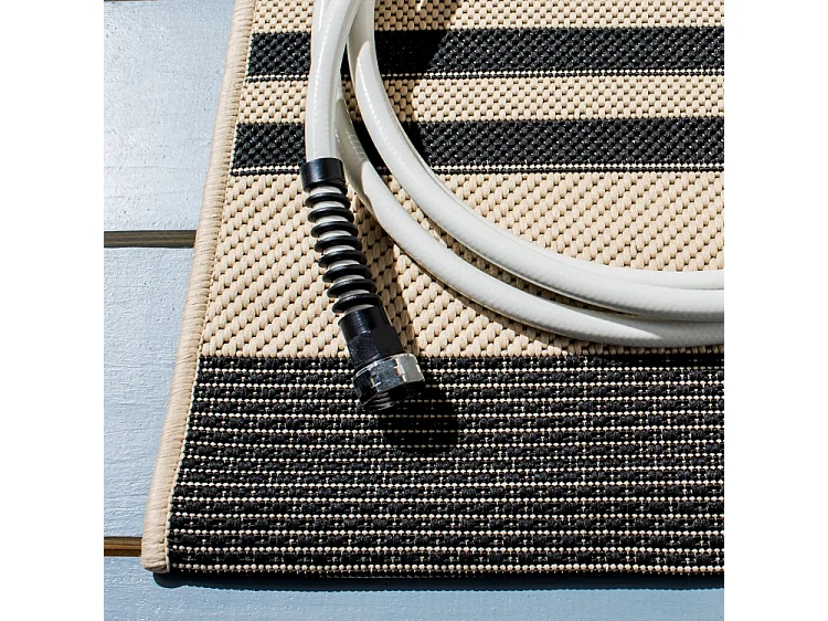 Tapis Noir/Neutre 79 X 152 cm - Gemma