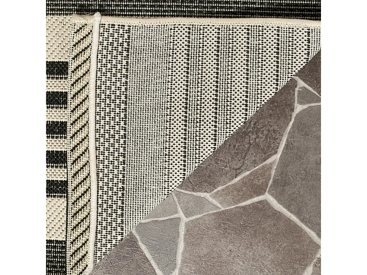 Tapis Noir/Neutre 79 X 152 cm - Gemma