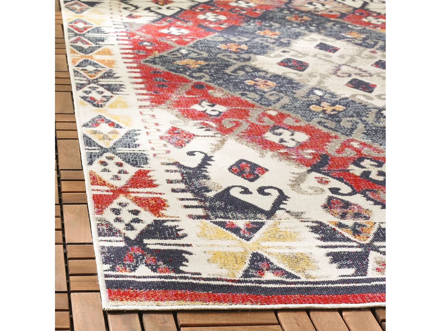 Tapis Marron/Multicolore 122 X 183 cm - Lattice