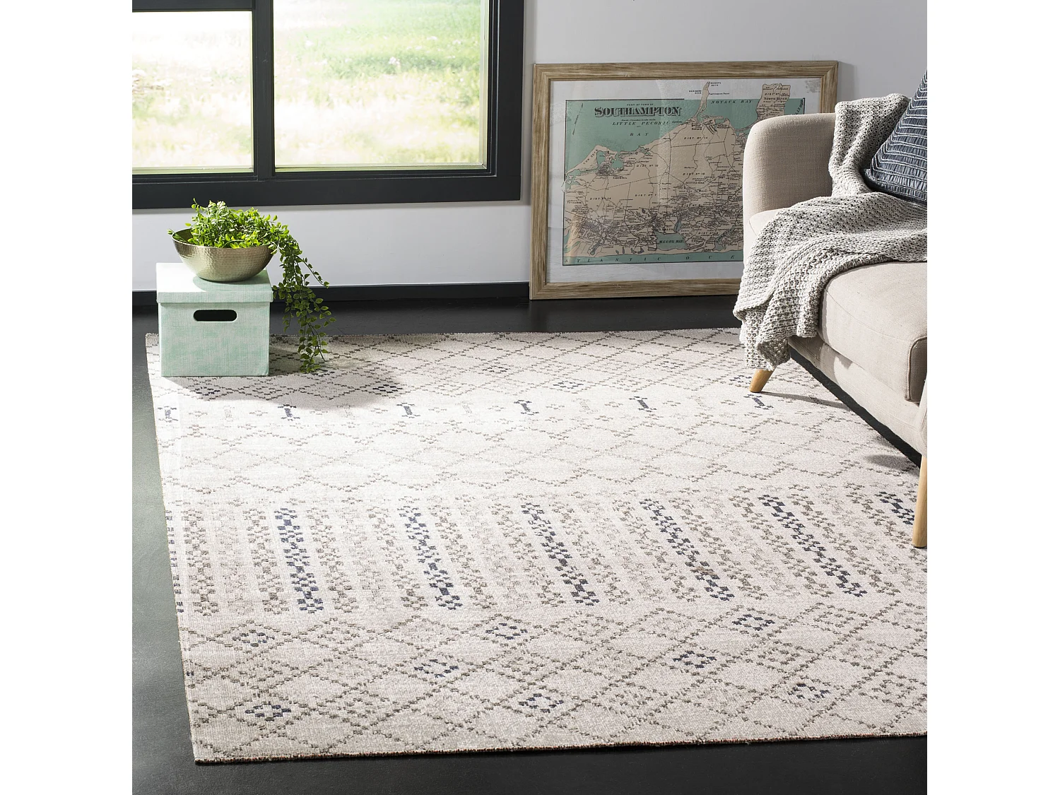 Tapis Gris 122 X 183 cm - Nicole
