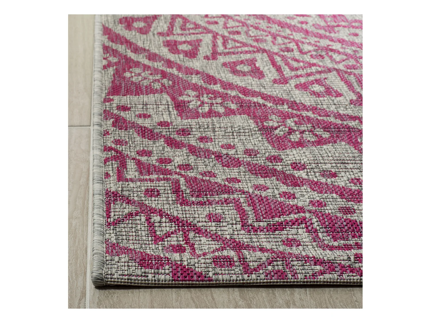 Tapis Gris/Rose 122 X 170 cm - Kalene