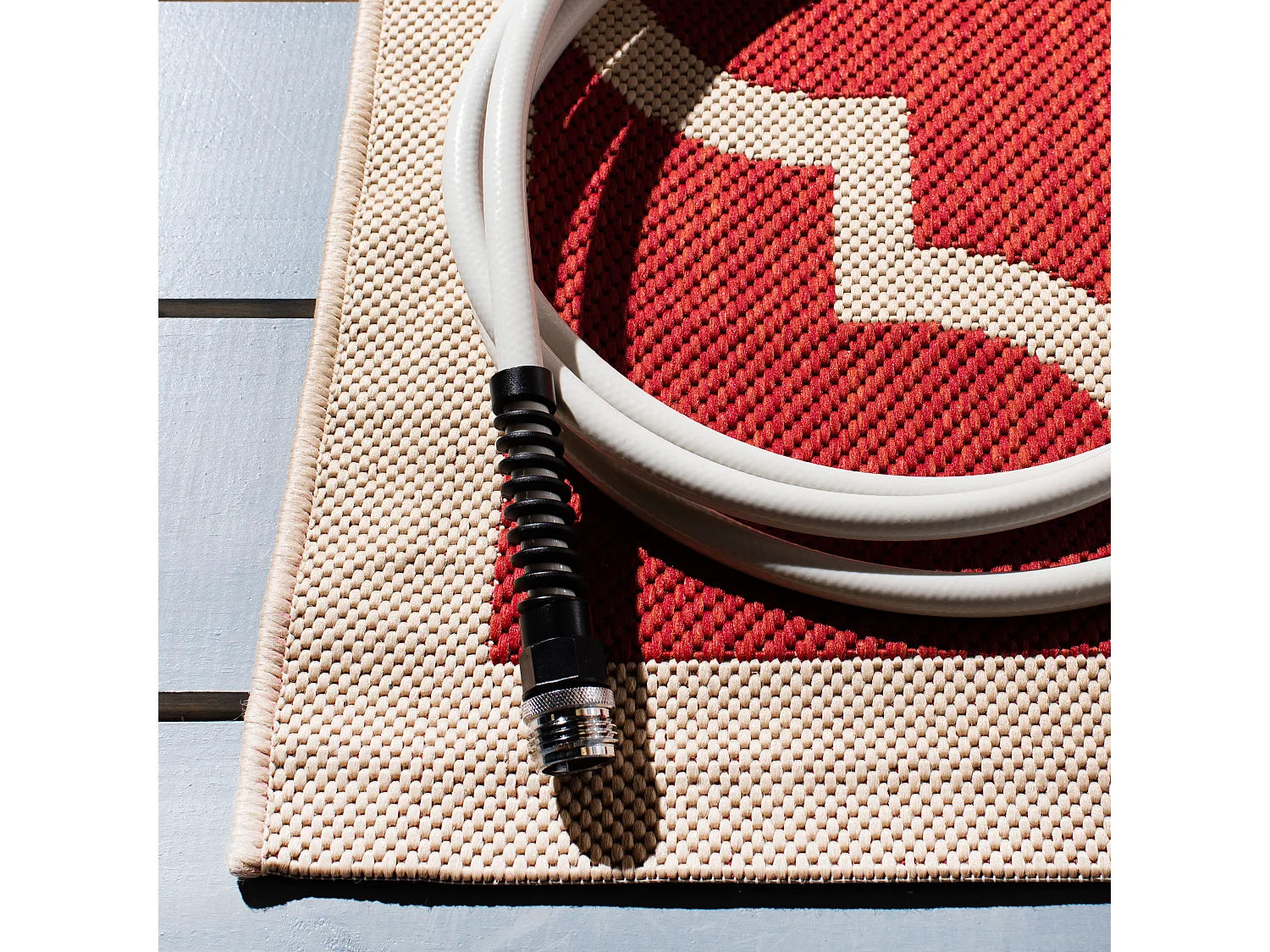 Tapis Rouge/Neutre 122 X 170 cm - Arista