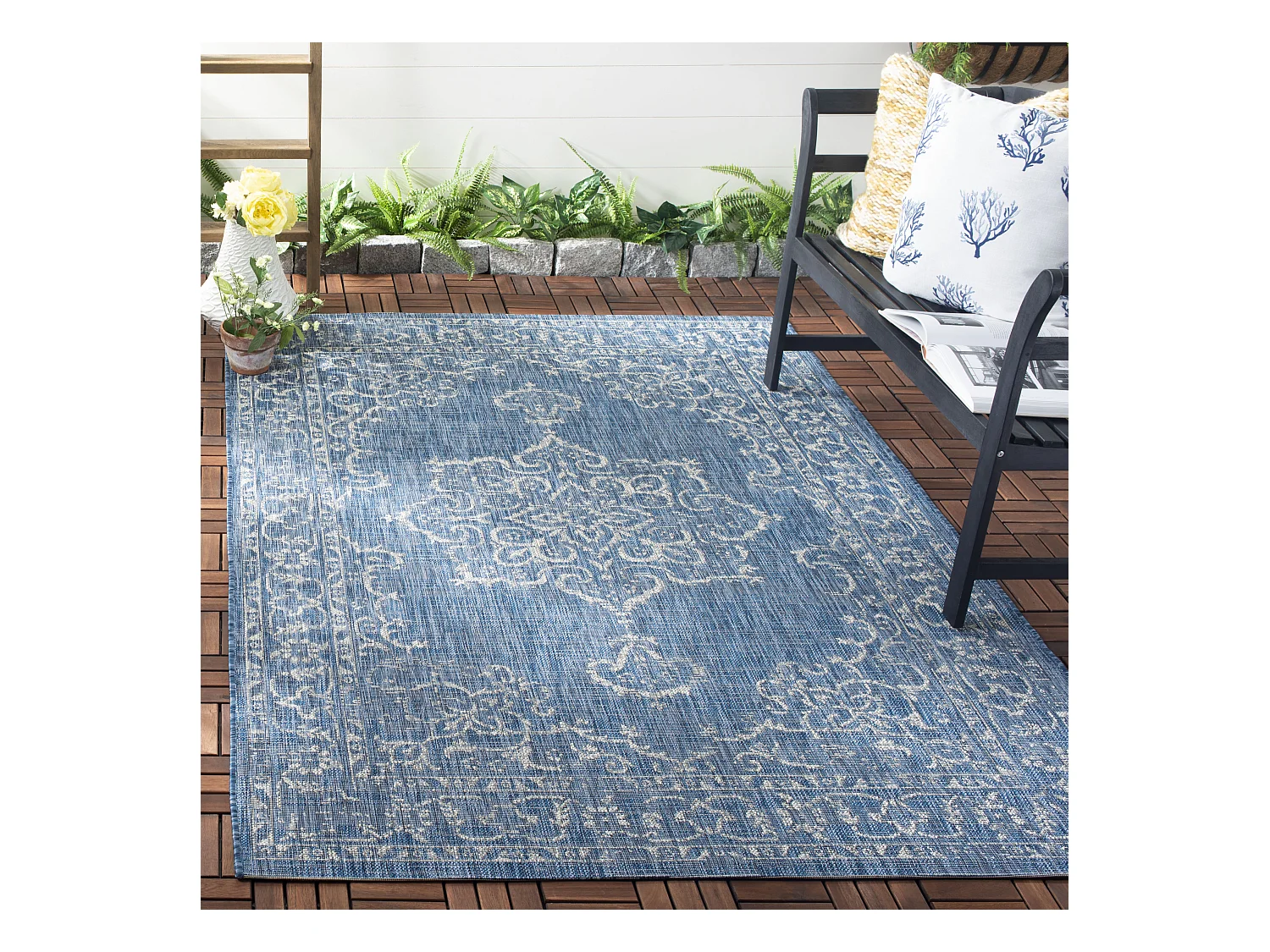 Tapis Bleu Marine/Gris 160 X 231 cm - Mirabelle