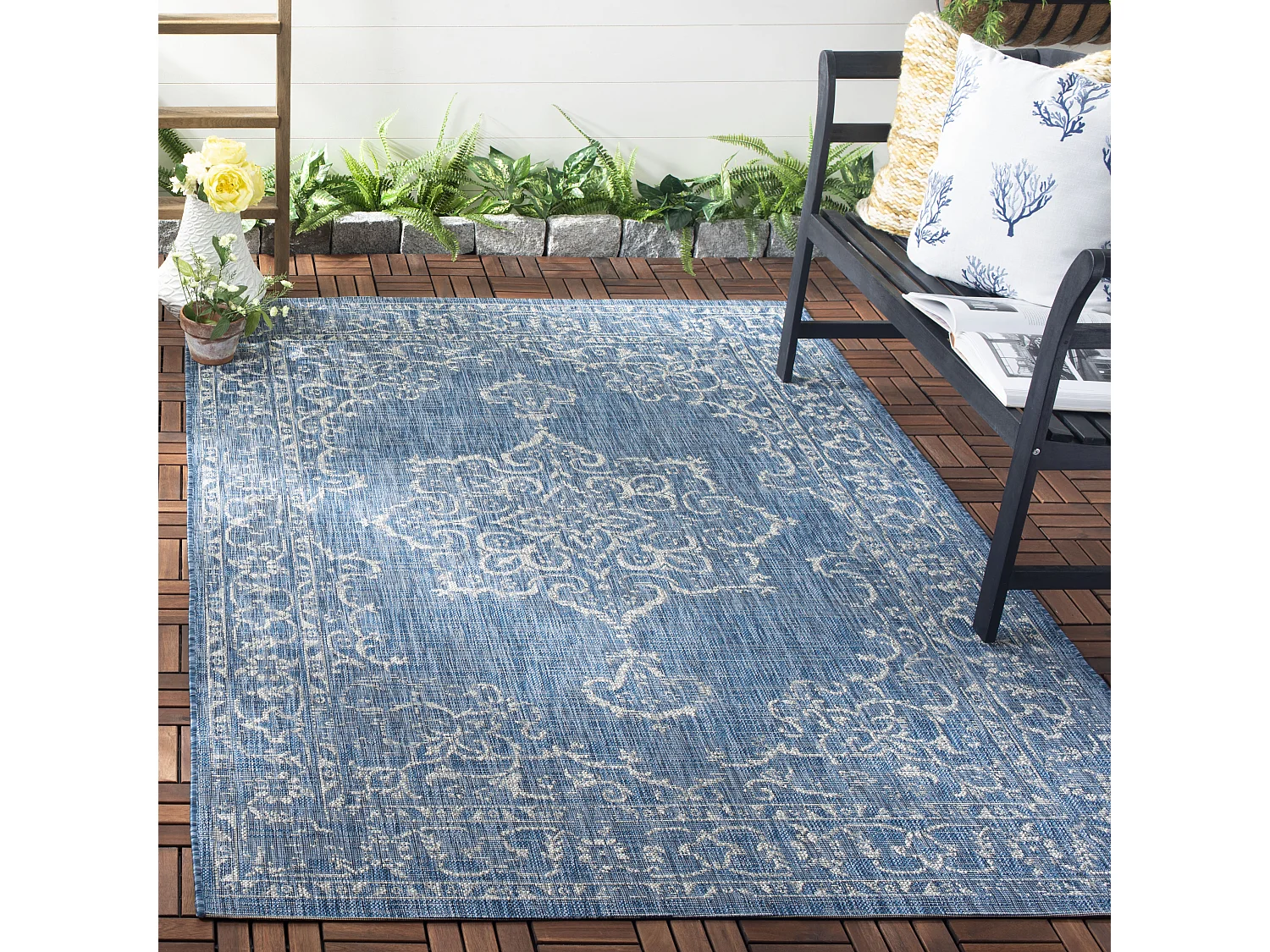 Tapis Bleu Marine/Gris 160 X 231 cm - Mirabelle