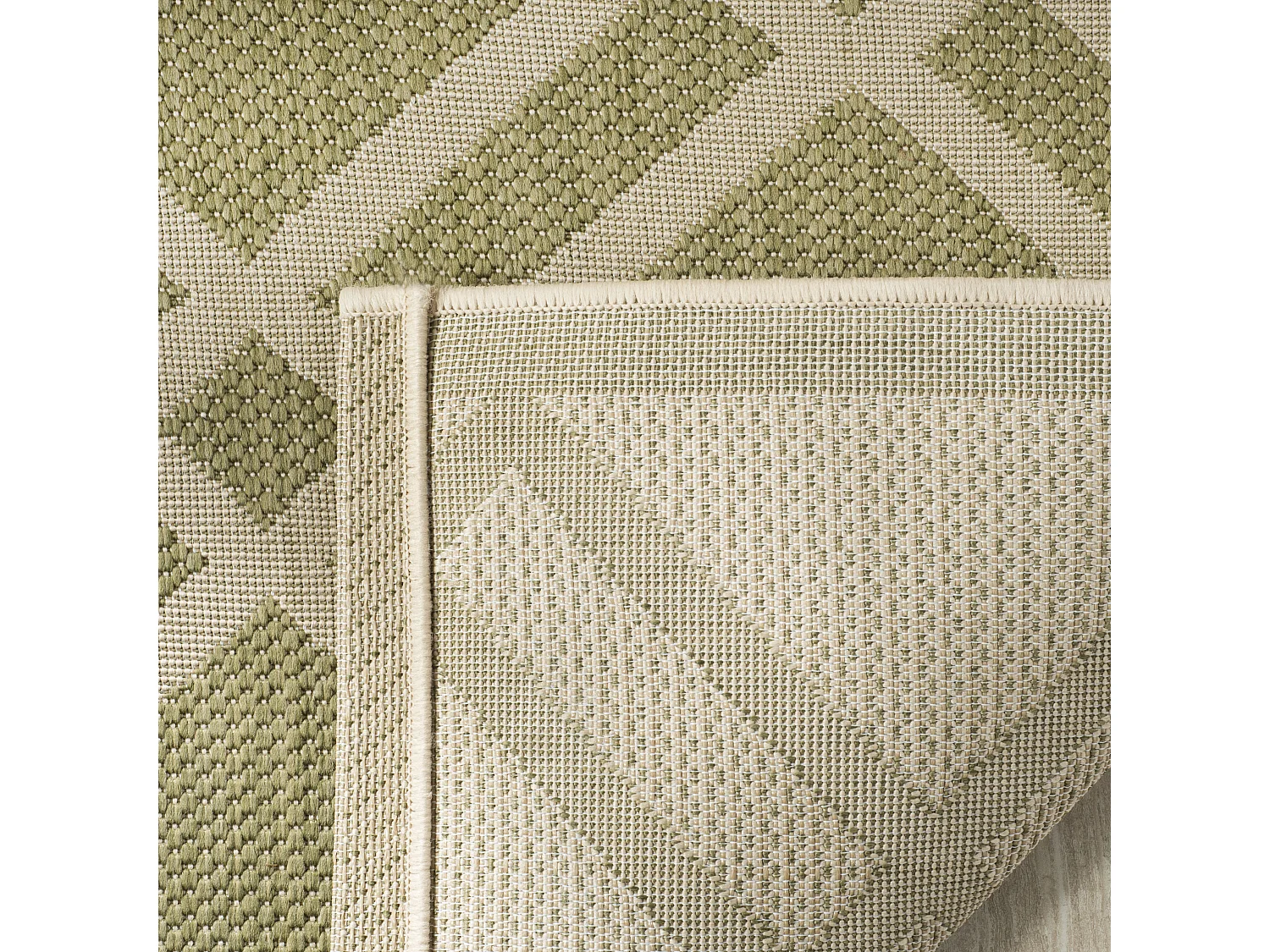 Tapis Vert/Neutre 61 X 109 cm - Thalia