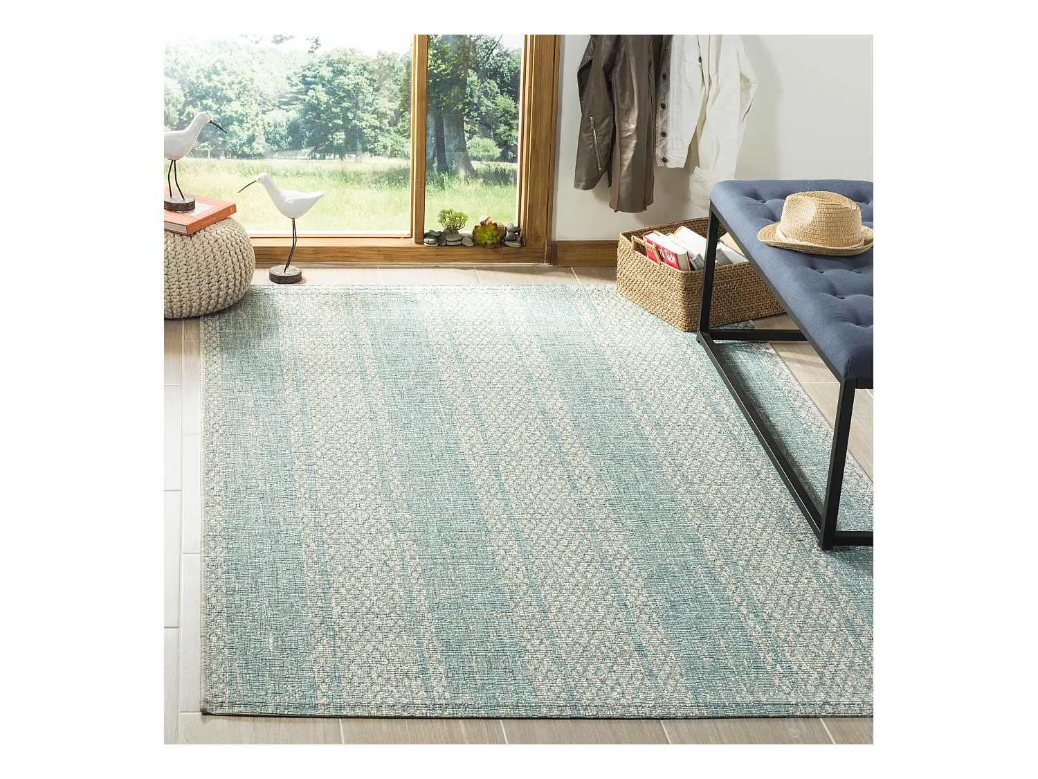 Tapis Gris/Bleu 160 X 231 cm - Rafal