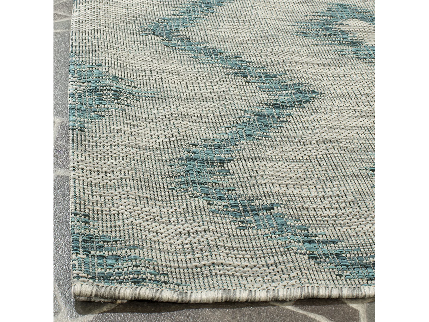 Tapis Gris/Bleu 122 X 170 cm - Thais