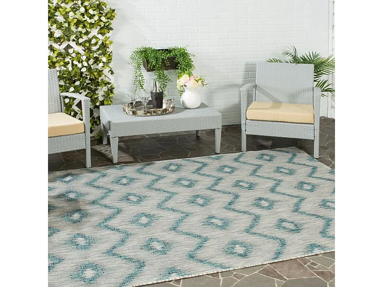 Tapis Gris/Bleu 122 X 170 cm - Thais