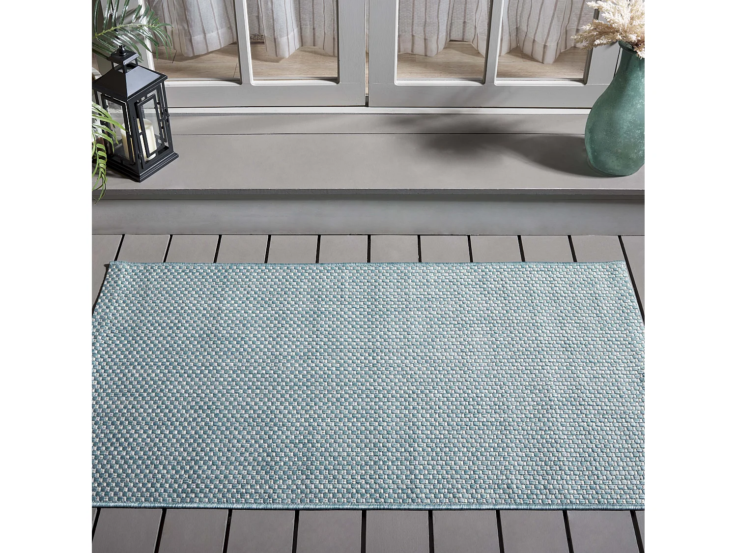 Tapis Bleu/Gris 79 X 152 cm - Daphne