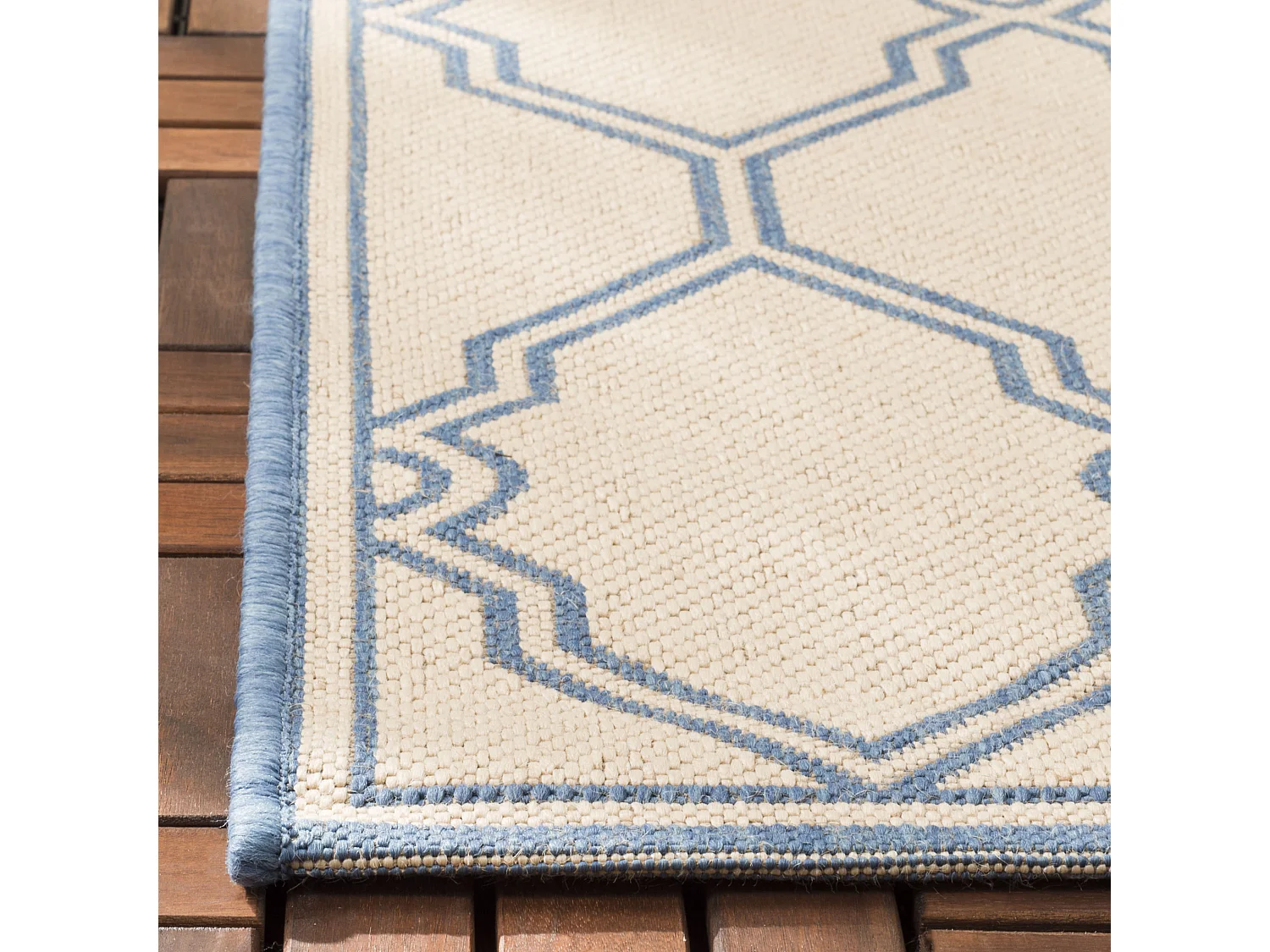 Tapis Neutre/Bleu 122 X 183 cm - Nerano