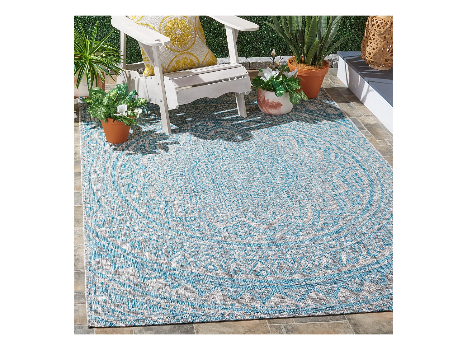 Tapis Gris/Bleu 160 X 231 cm - Kalene