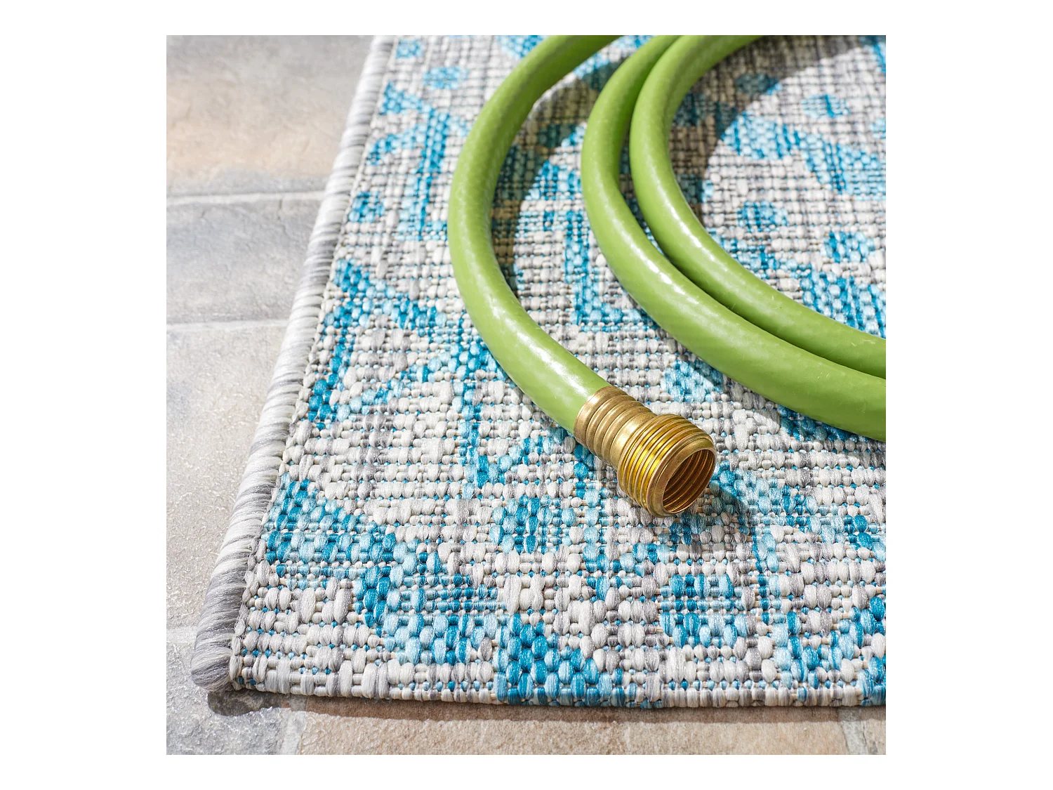 Tapis Gris/Bleu 160 X 231 cm - Kalene