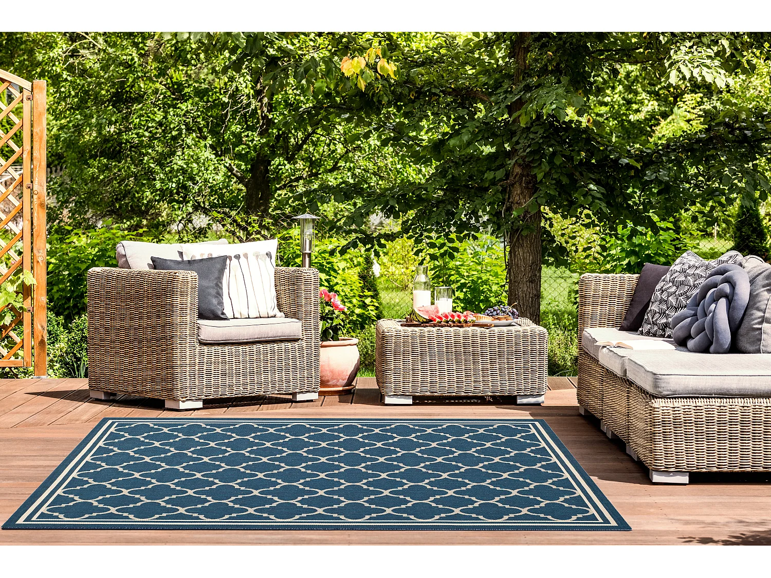 Tapis Bleu Marine/Neutre 160 X 231 cm - Bleeker