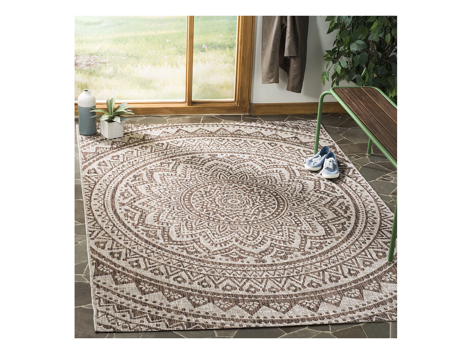 Tapis Neutre/Marron 122 X 170 cm - Kalene