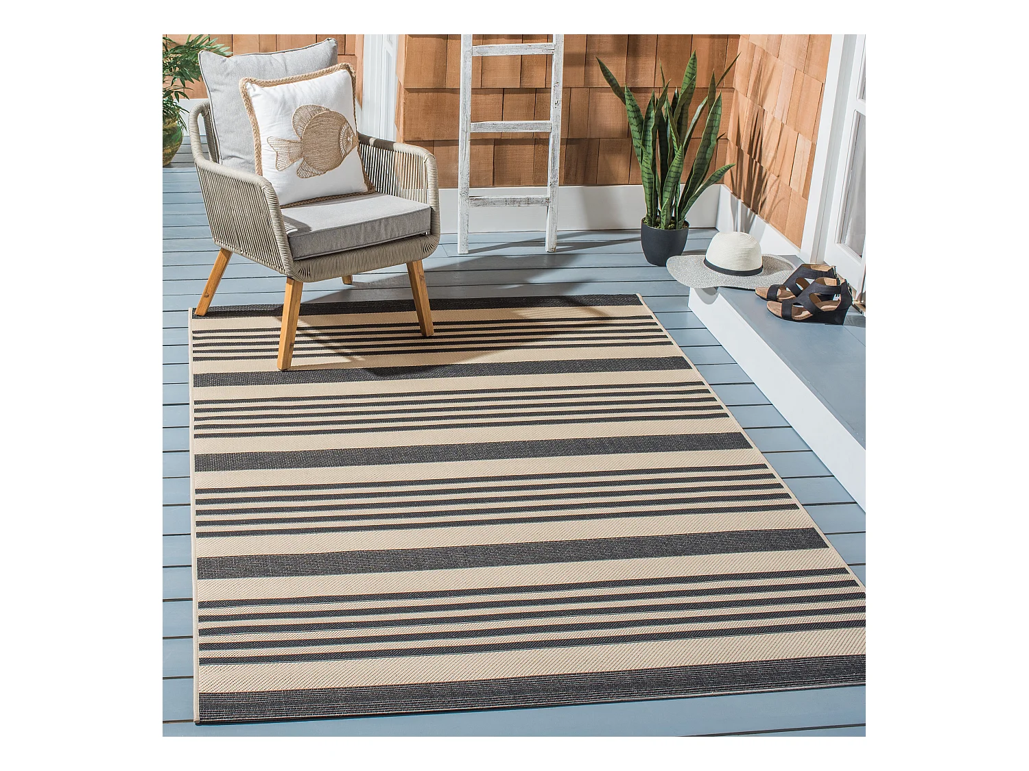 Tapis Noir/Neutre 201 X 290 cm - Gemma