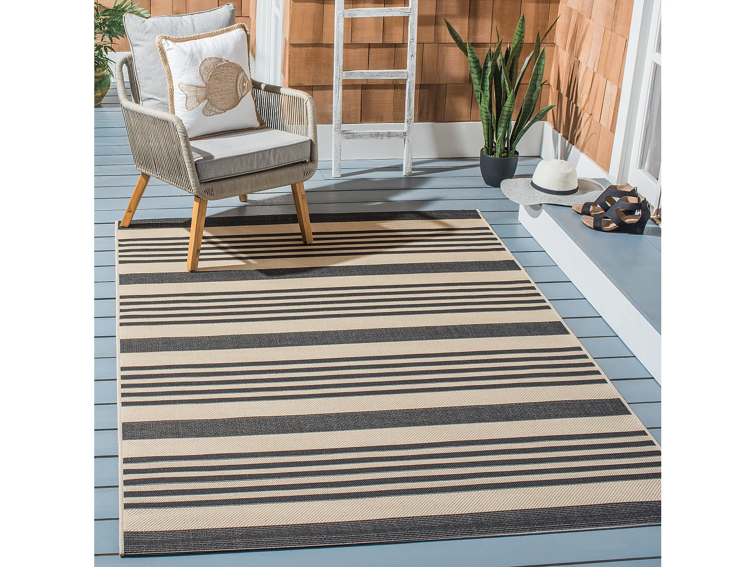 Tapis Noir/Neutre 201 X 290 cm - Gemma