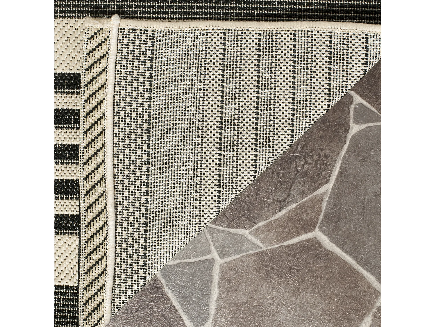 Tapis Noir/Neutre 201 X 290 cm - Gemma